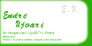 endre ujvari business card